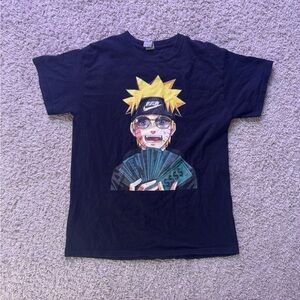 Naruto Nike Anime Graphic Short-Sleeve T-Shirt - Black Size Small Men’s
